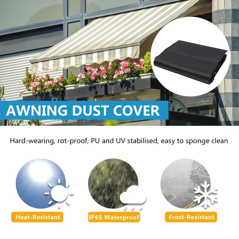 Housse de protection pour auvent de Patio, 7 tailles, sac de rangement pour hangar de pluie, Patio, 