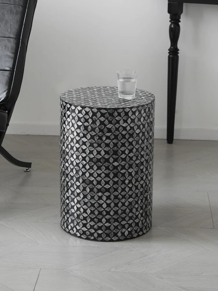 Table d'appoint créative en coquillage nordique, Style médiéval, pour salon, canapé, coin rond, haut