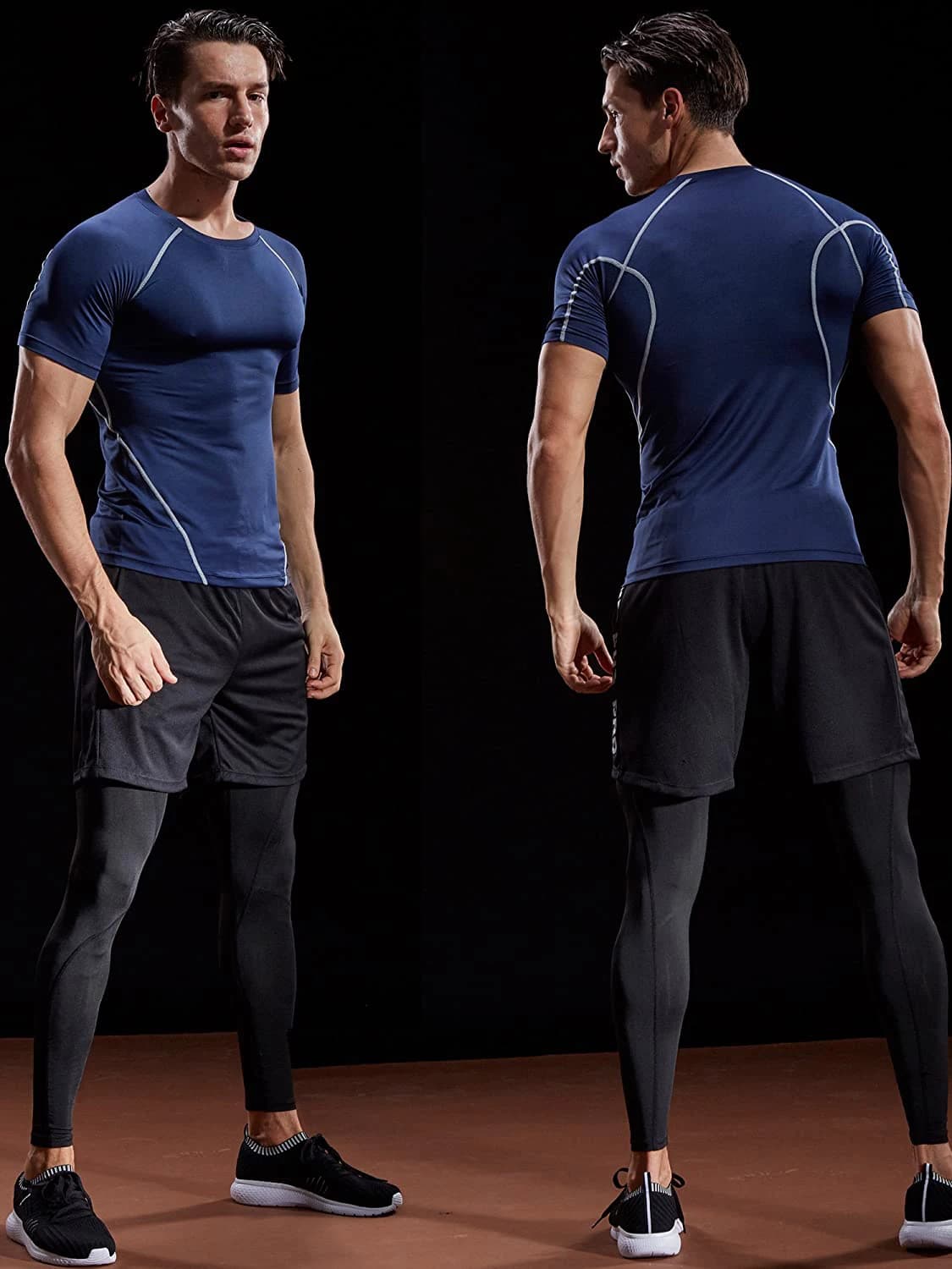 2025 Compression T-shirt hommes vêtements de Sport d'été course T-shirt élastique séchage rapide Spo