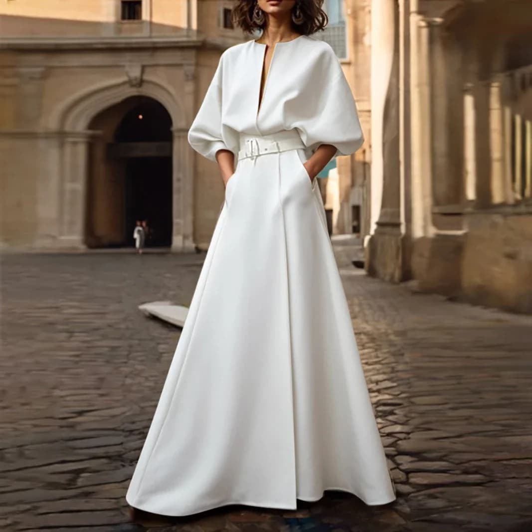Modigirl 2025 nouvelle mode robes de mariée pour les femmes été printemps col en v profond soirée an