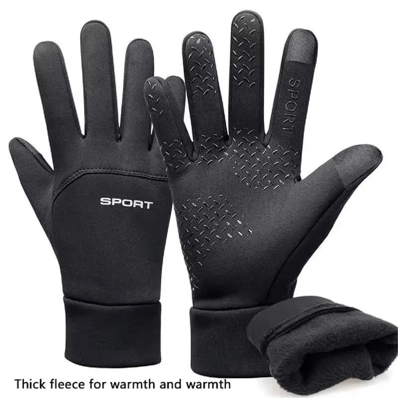 Gants chauds pour hommes et femmes, écran tactile, en peluche, pour Sports de plein air, coupe-vent 