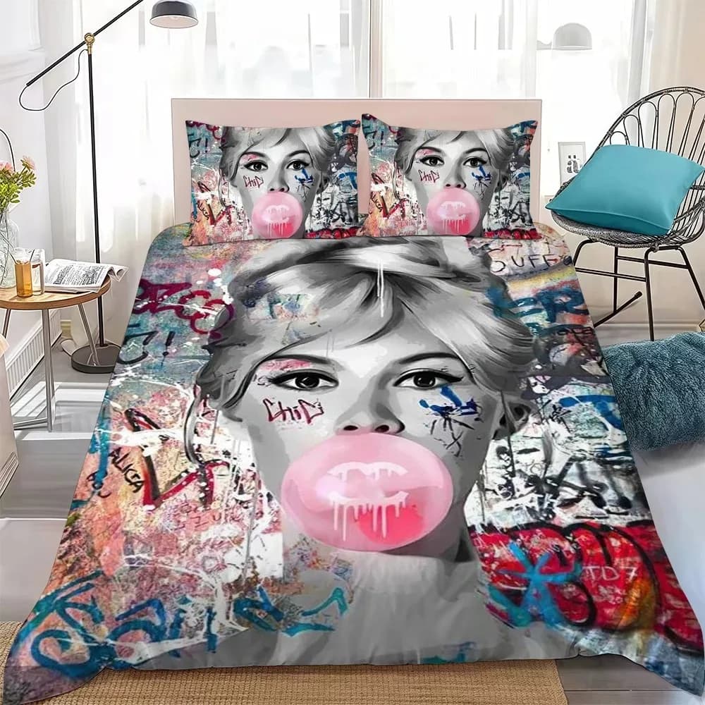 B-Brigitte B-Bardot Ensemble de literie B-Brigitte B-Bardot Housse de couette Double Twin Full Queen