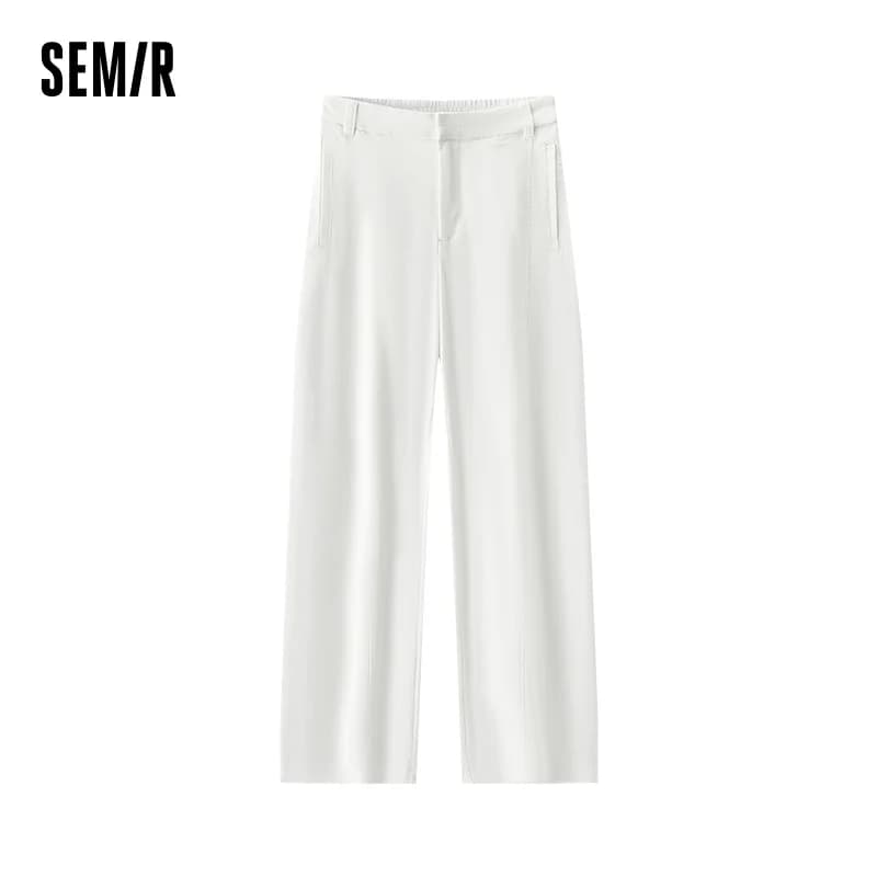 Pantalon Femme Semir Tissé 2026 – Ample, Fluide, Taille Élastique – Style Urbain Décontracté Quotidi