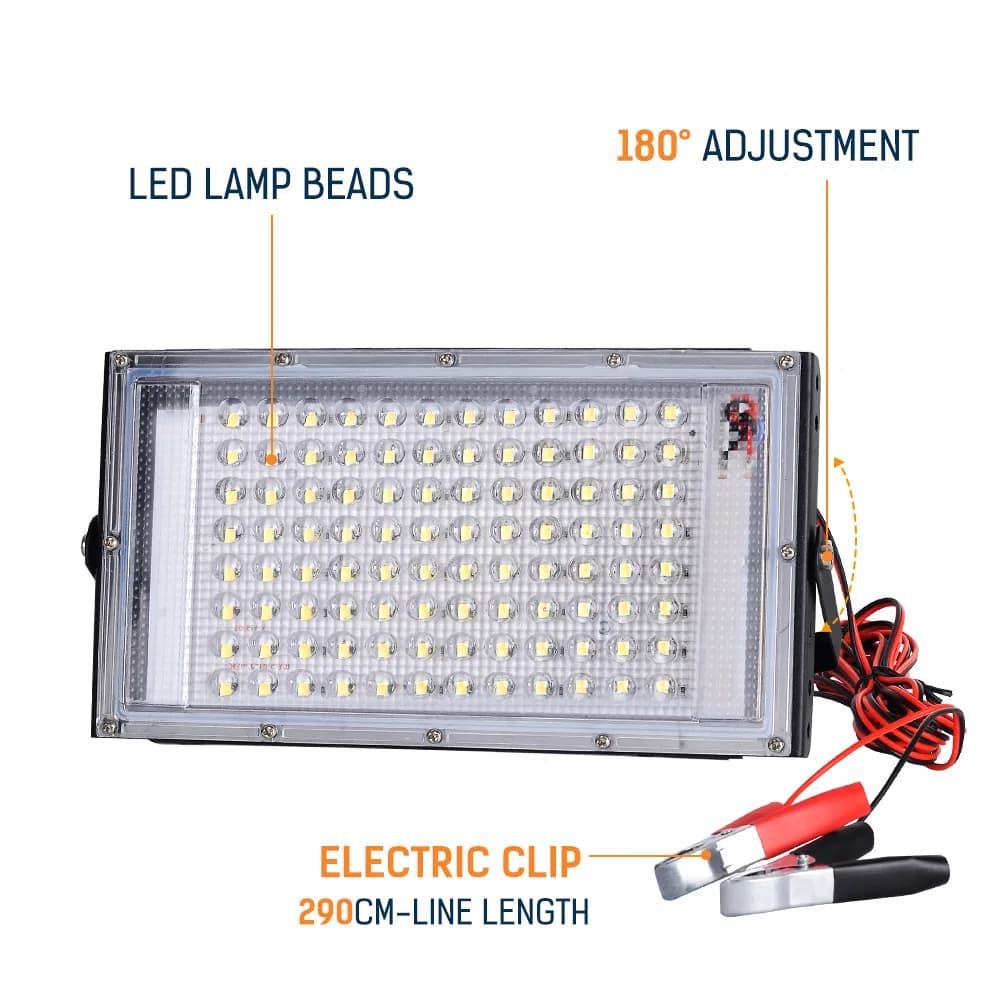 DC12V Led projecteur 50W 100W projecteur extérieur projecteur IP66 étanche réflecteur de lumière de 