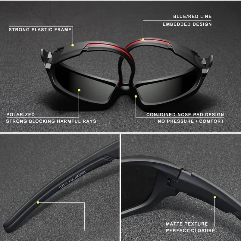 2/3 pièces nouvelles lunettes de soleil polarisées pour hommes en plein air mode sport pêche cyclism