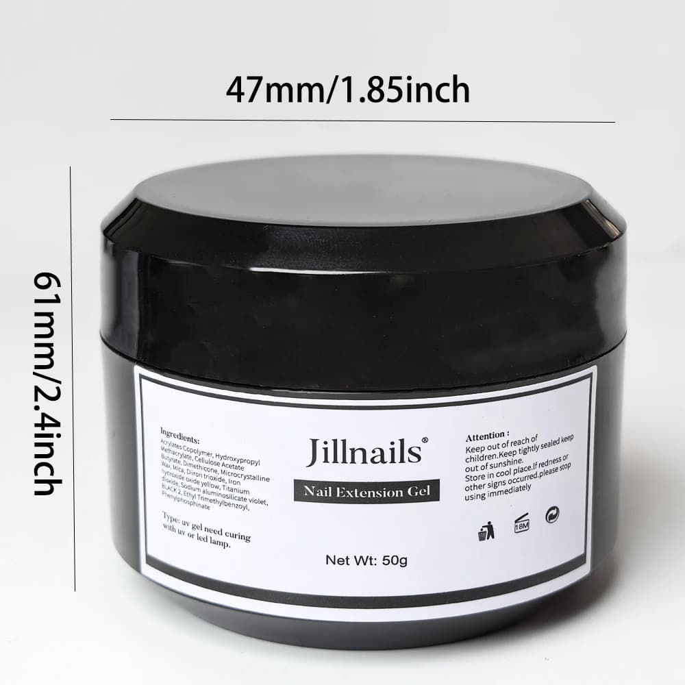 Jillnails Dusty Pink Nude Gel Nail Builder 50G Bourgogne Shimmer Builder Gel UV pour Extension d'ong