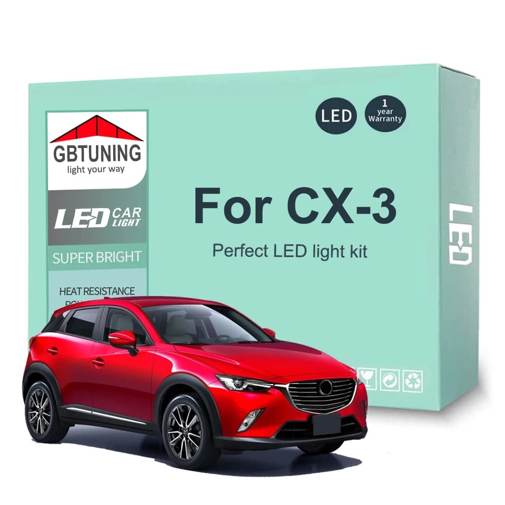 Kit d'ampoules intérieures LED pour Mazda CX-3 CX3 2015 2016 2017 2018 2019 2020 2021, 10 pièces, dô