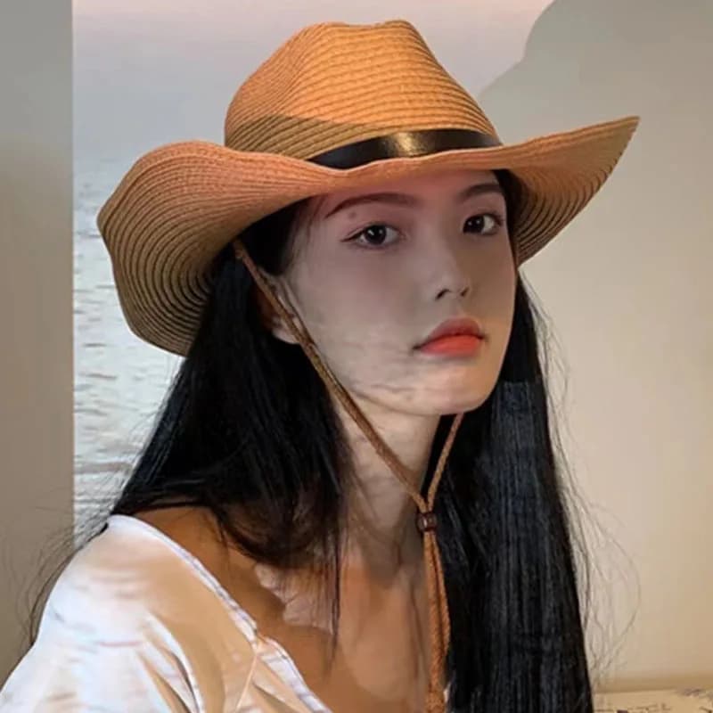 Chapeau de paille jazz pliable pour hommes et femmes, extra large, taille 62cm, lanière de plage d'é