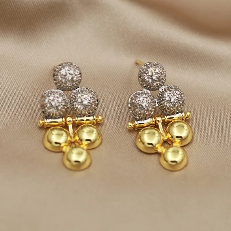 Boucles d'oreilles en perles de cristal pour femmes, nouveau Design de vue, marque de mode, bijoux e