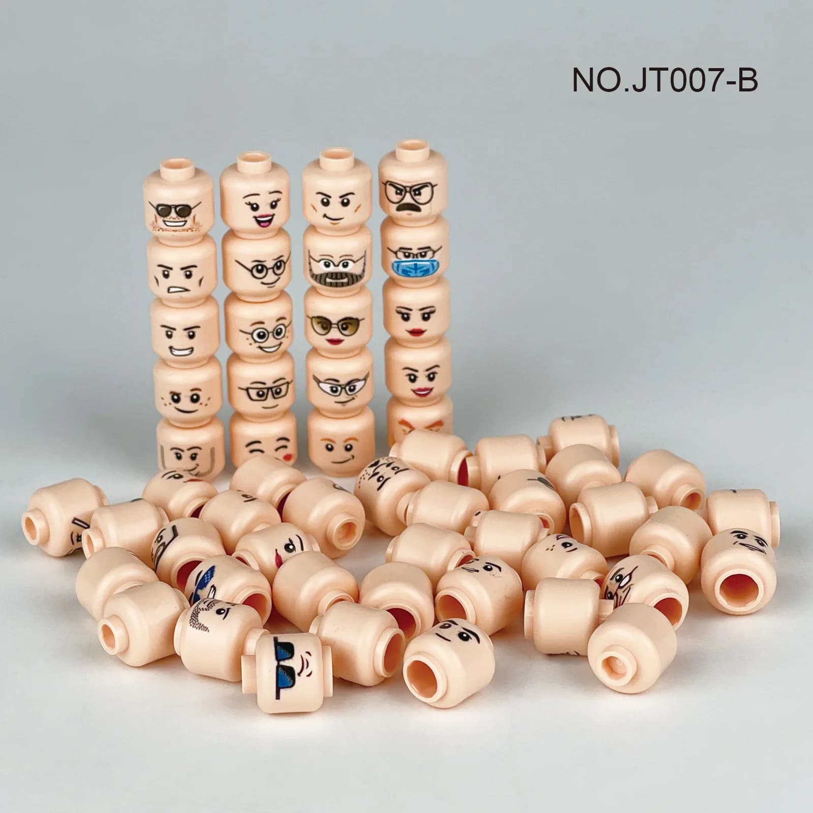 56 pcs/lot Figure tête visages créatif rire cri mignon Expression faciale briques à monter soi-même 