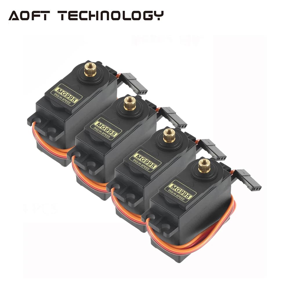 Servomoteurs numériques 13KG 15KG, 4 pièces, MG995 MG996R, engrenage tout en métal pour JR voiture R