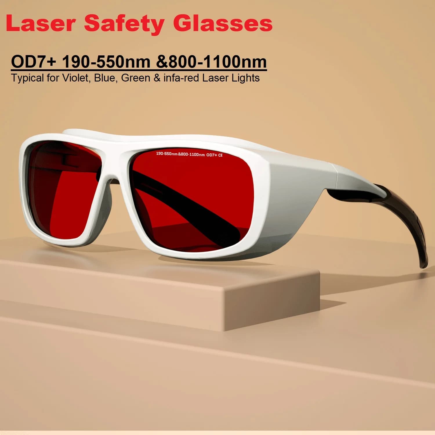 Lunettes Laser OD 7 + lunettes de Protection de sécurité 532nm 808nm 1064nm longueur d'onde Protecti