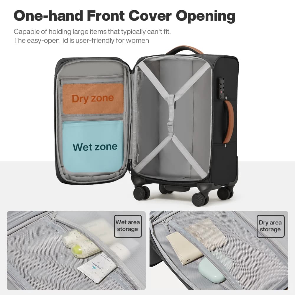 Mixi 20 pouces hommes voyage d'affaires Oxford bagages femmes valise à main Spinner roues sac roulan
