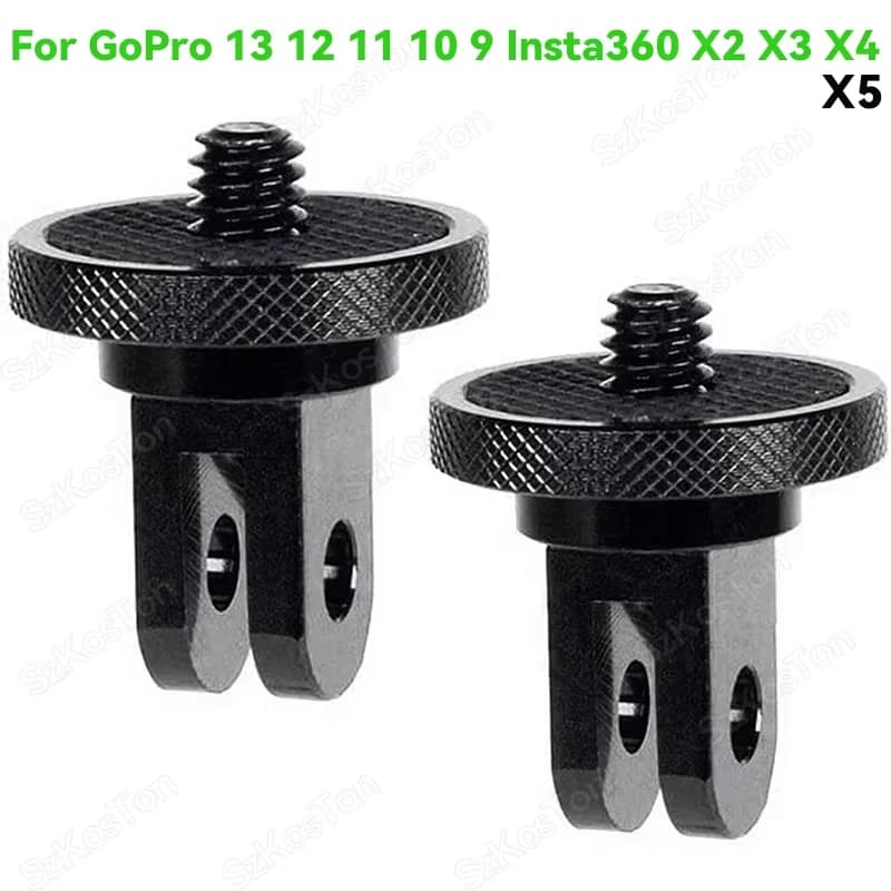 Adaptateur de trépied à vis de 1/4 pouces, support de montage rotatif à 360 degrés pour Go Pro 13 12