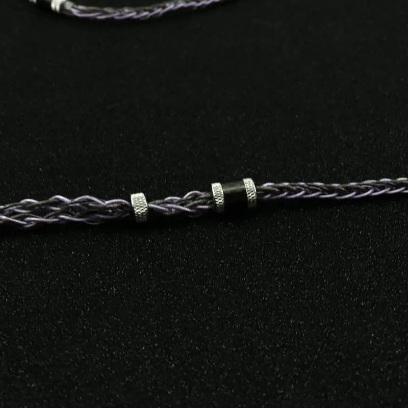 XINHS-Câble tressé mixte de graphène, fil à encre violette, feuille d'argent, HS001, 8 cœurs