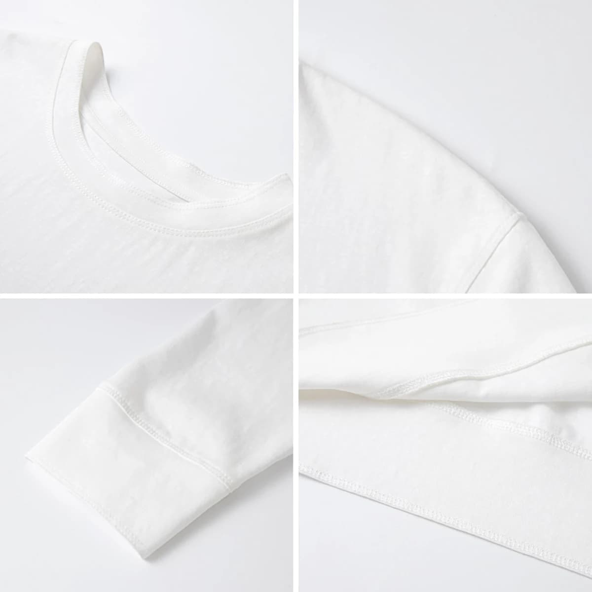 T-shirt en coton blanc pour femme VIMLY, collection Printemps 2026, col rond, manches longues, coupe