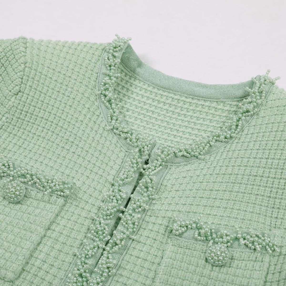 Robe trapèze tricotée pour femmes, haute qualité, nouvelle mode d'été européenne et américaine, perl