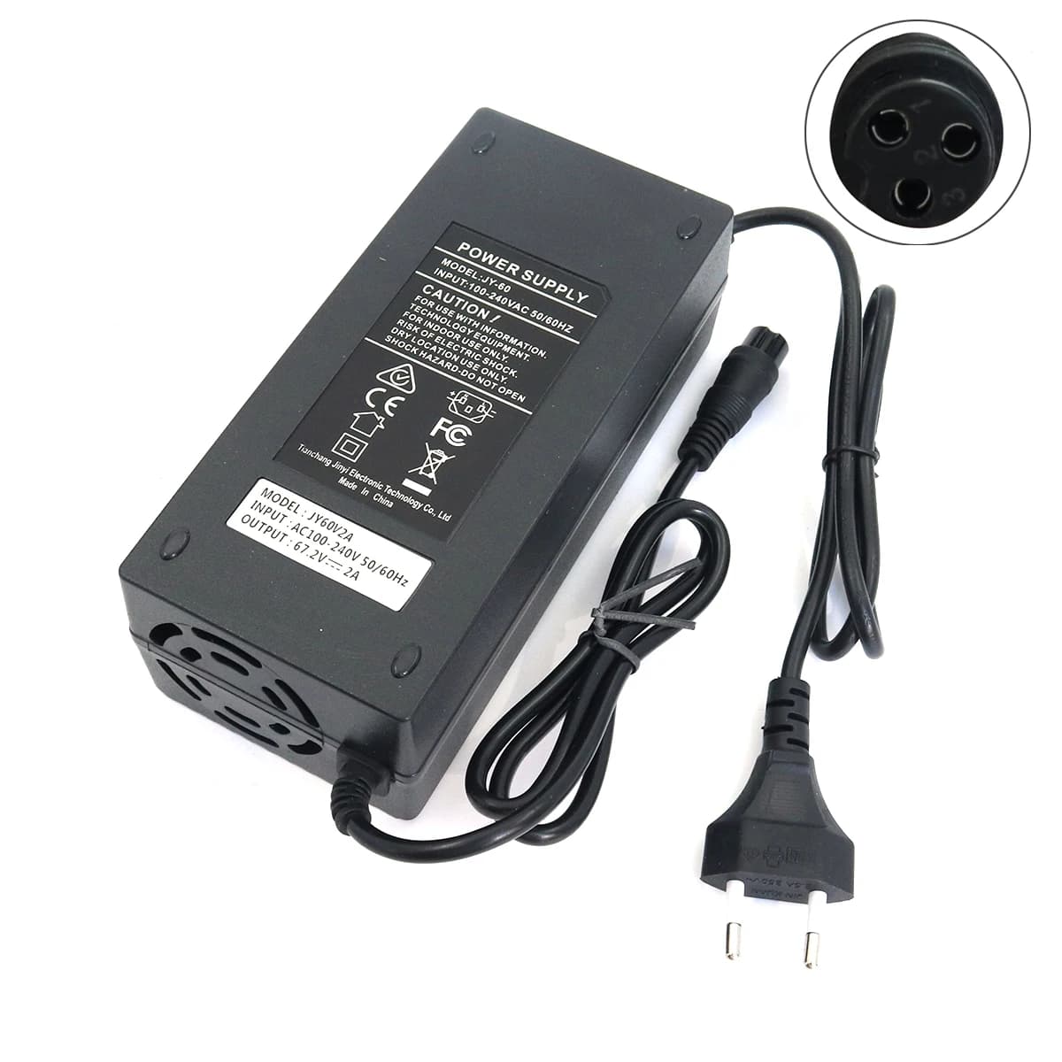 Batterie au Lithium chargeur de voiture électrique 48V 60V voiture électrique Lithium Ion 48V2A Scoo