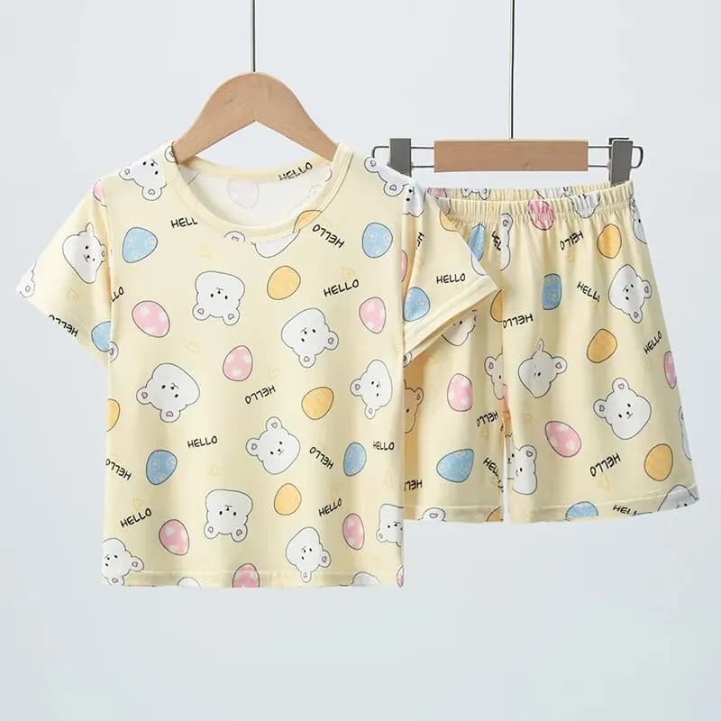 Vêtements d'été pour enfants, Short à manches courtes, costume 2 pièces pour garçons et filles, cost