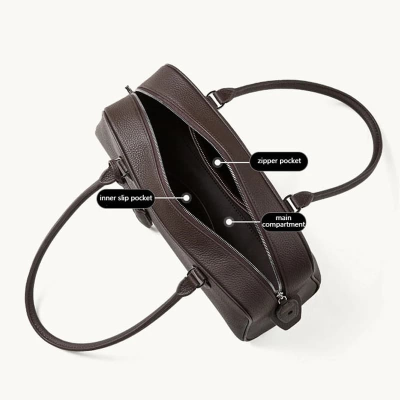 Nouveau Sac Boston 2026 pour Femme en Cuir Véritable de Haute Qualité, avec Poignée Supérieure, Coul