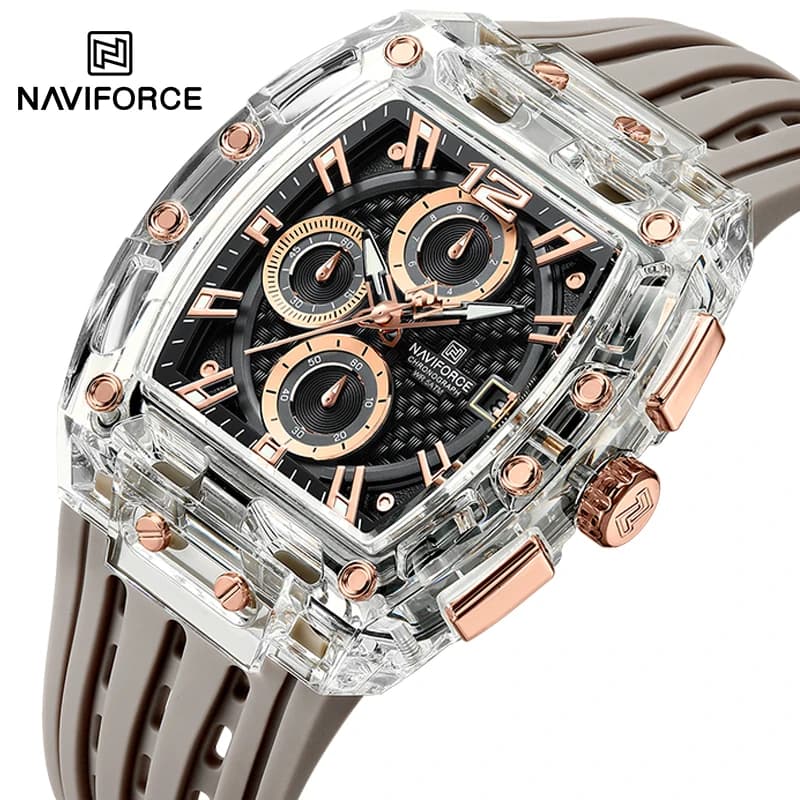 Nouveau NAVIFORCE hommes montres multifonctions à Quartz mode sport chronographe 5ATM étanche bracel