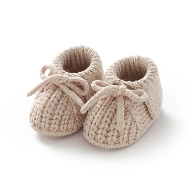 Chaussures tricotées pour bébé de 0 à 18 mois, jolies bottes de marche respirantes rabattues pour no