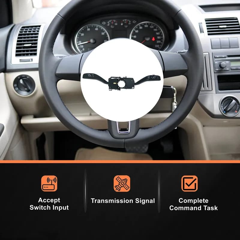Commutateur combiné clignotant et essuie-glace pour VW Polo 6R 2011-2017 Skoda Fabia 2008-2014 6RD95