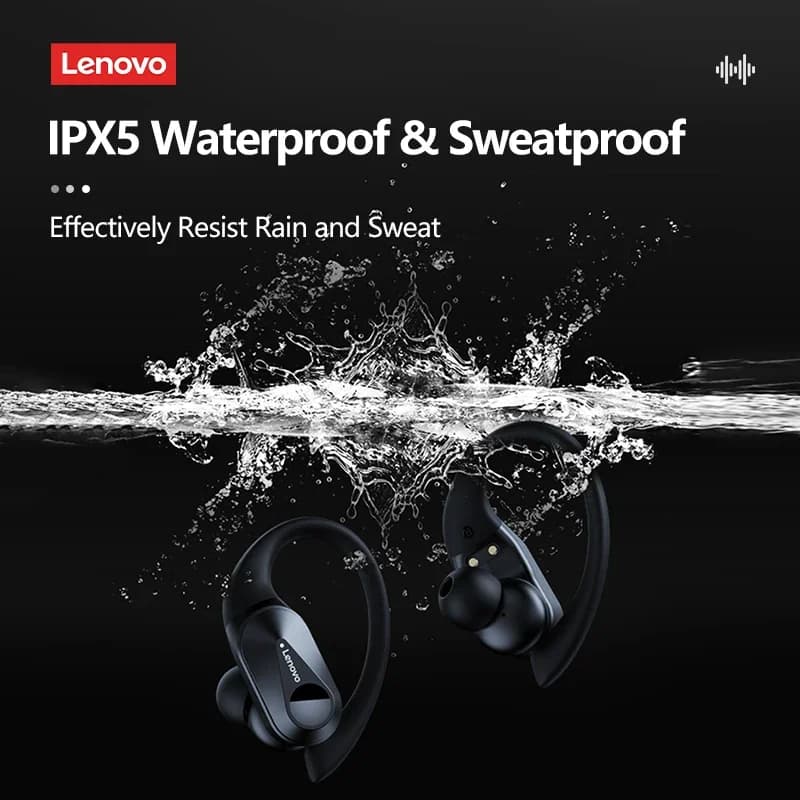 Écouteurs Bluetooth V5.3 originaux Lenovo LP75 TWS, sans fil, affichage numérique LED, réduction du 