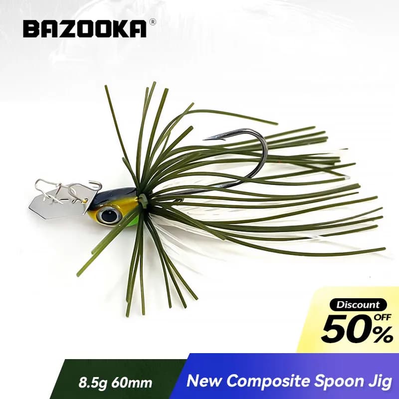 Bazooka fil appât Spinnerbait pêche leurre ensemble Spinner métal crochet cuillère Wobblers bar arti