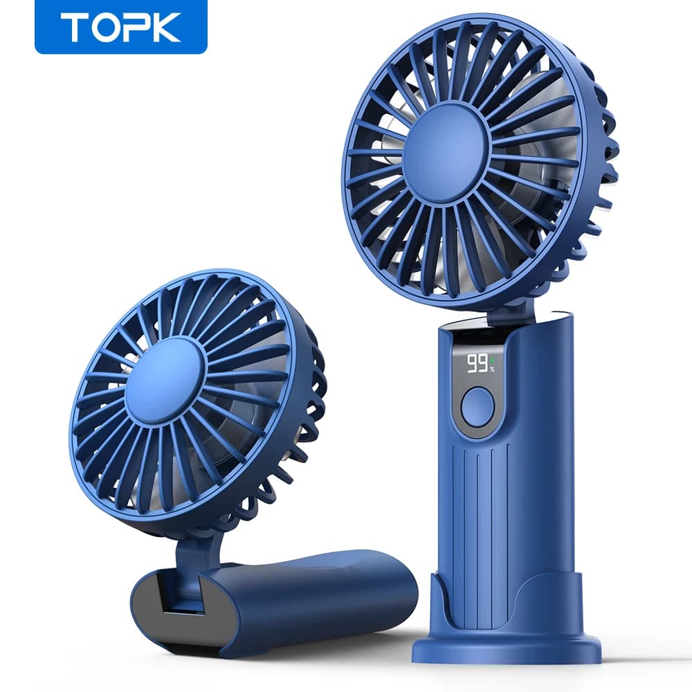 TOPK 5000mAh Mini ventilateur Portable USB ventilateur portatif Rechargeable, petit ventilateur de p