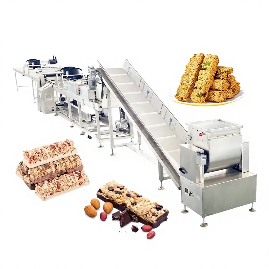 Ligne de production entièrement automatique de barres céréalières pour la fabrication de granola et 