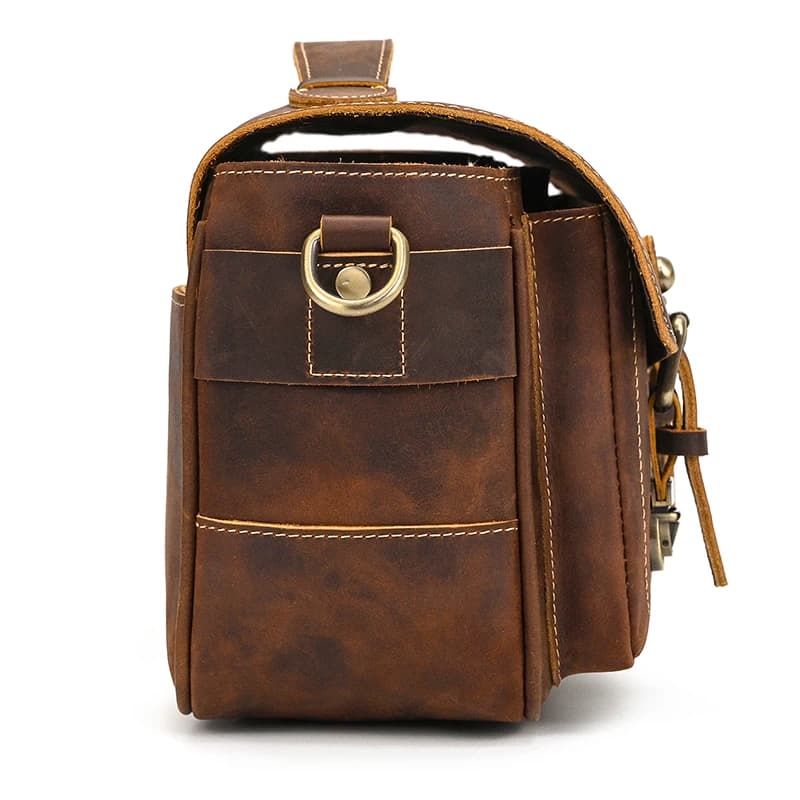 Grand sac messager en cuir pour hommes, sacs à bandoulière en peau de vache véritable, sac d'école p
