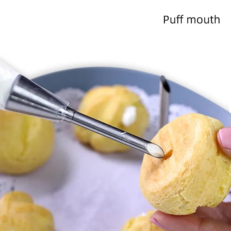 Buses de crème bouffantes en acier inoxydable, 1/4 pièces, pointe de tuyauterie de glaçage pour gâte