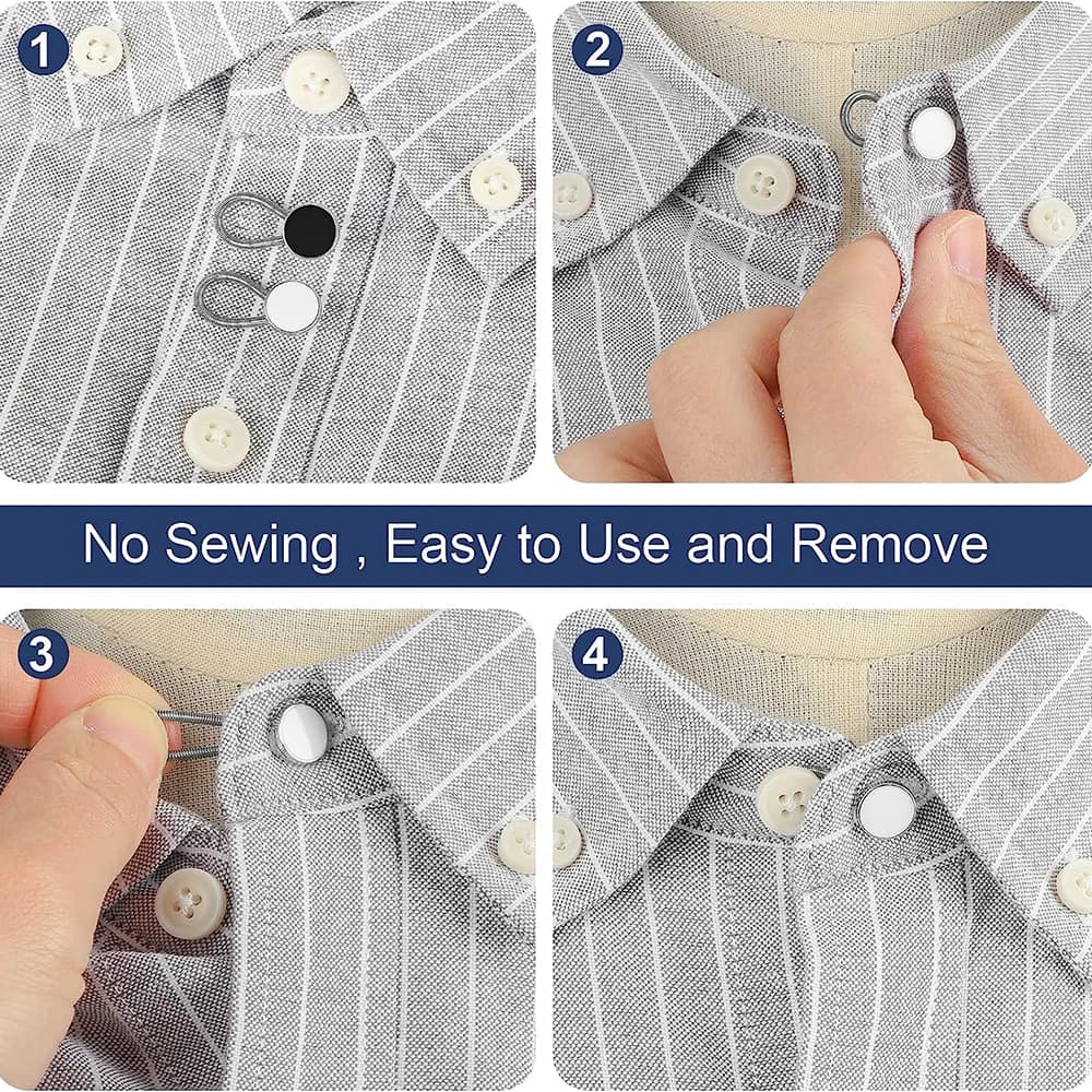 Extension de boutons de pantalon, extensions de col de chemise, extension de taille en jean, bouton 