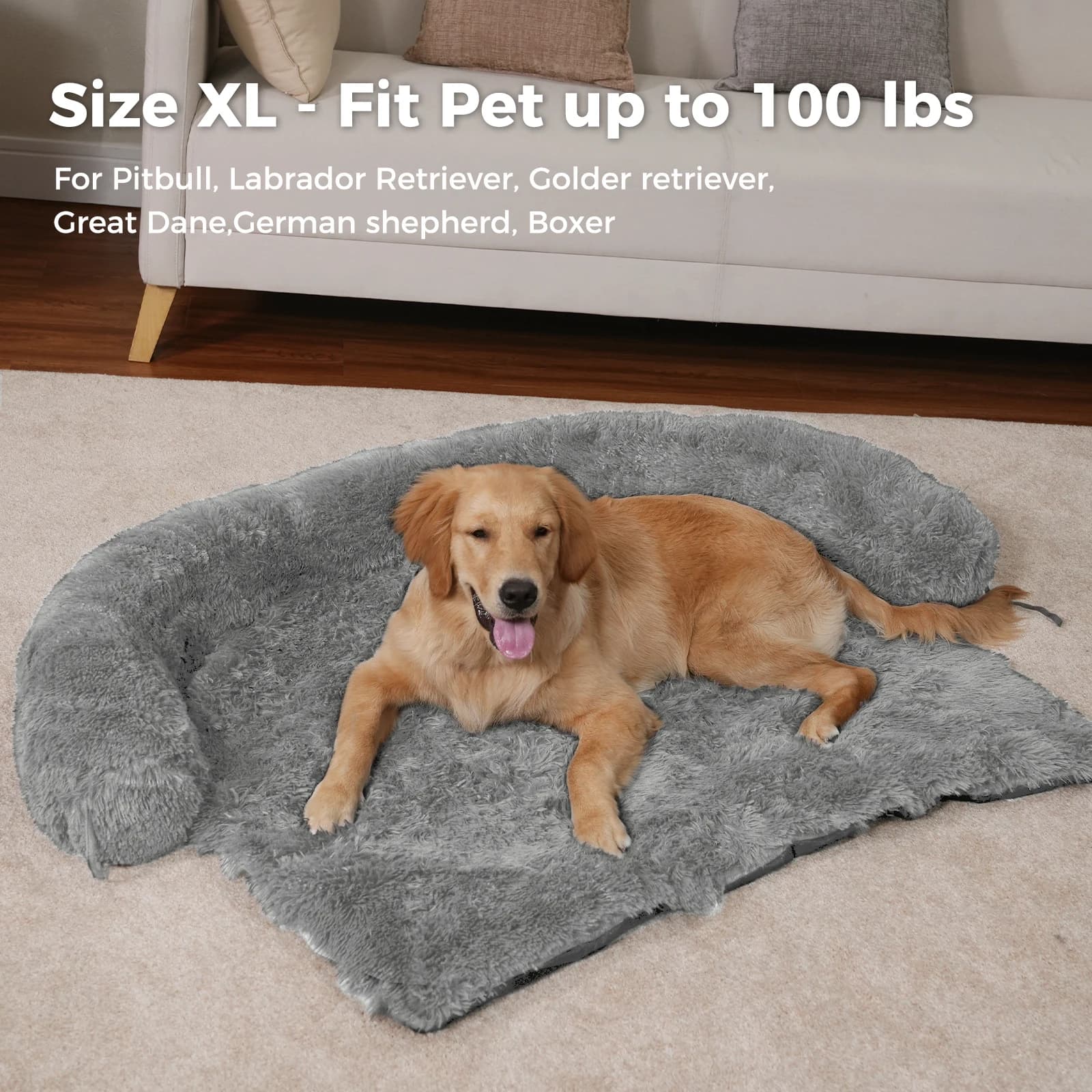 Polymères de lit moelleux portables pour animaux de compagnie, canapé pour chien, couverture chaude 