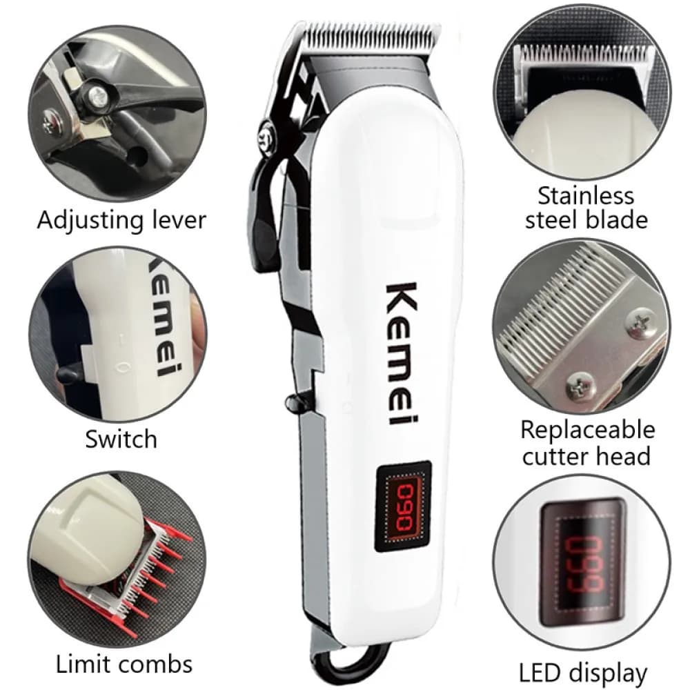 Tondeuse à cheveux électrique pour hommes, coupe de cheveux, sans fil, professionnelle, Rechargeable