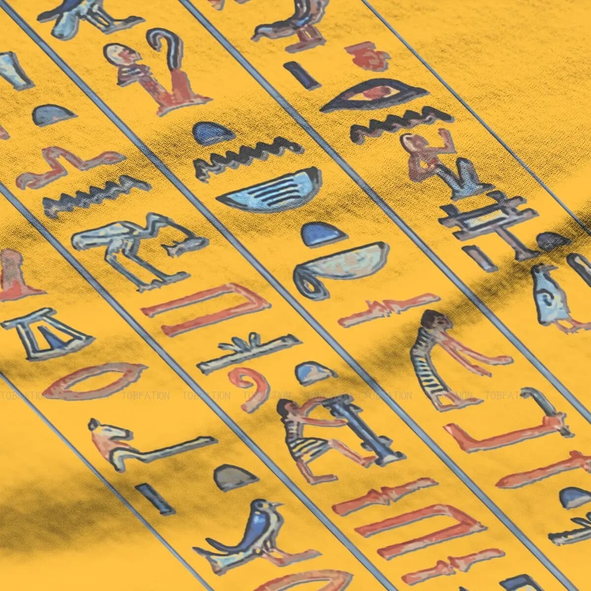 T-shirt fille de Culture égyptienne ancienne, hieroglyphe, couleurs originales sur noir, classique f