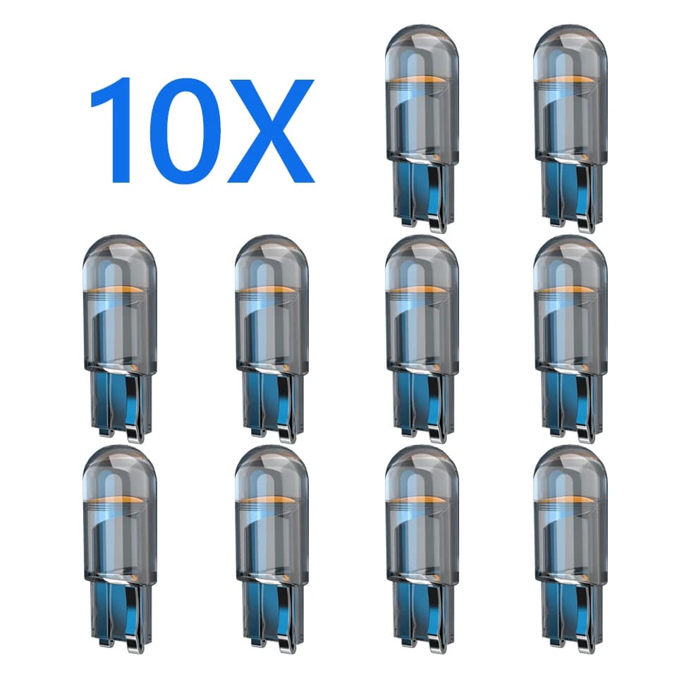 10x2021 plus récent W5W Led T10 voiture lumière COB verre 6000K blanc Auto Automobiles plaque d'imma