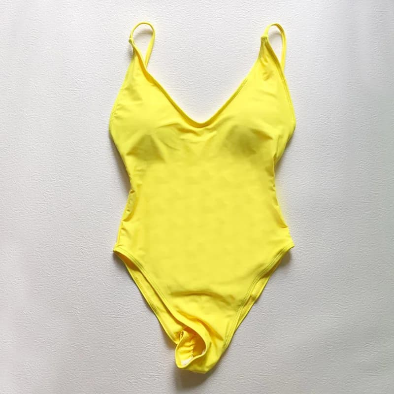 Sexy rembourré solide maillot de bain femmes une pièce maillot de bain 2025 nouveaux Bikinis maillot