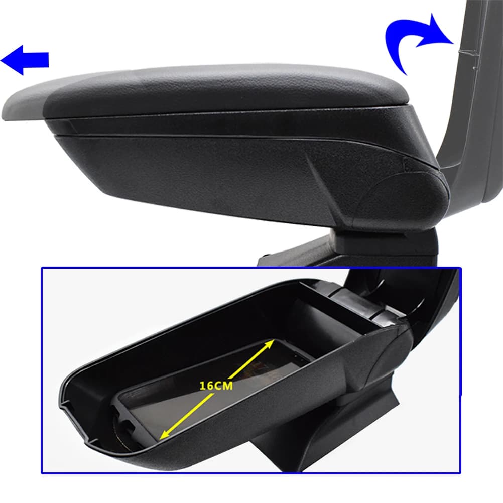 Boîte d'accoudoir de voiture pour Renault Dacia Duster, tiroir central, contenu supérieur coulissant
