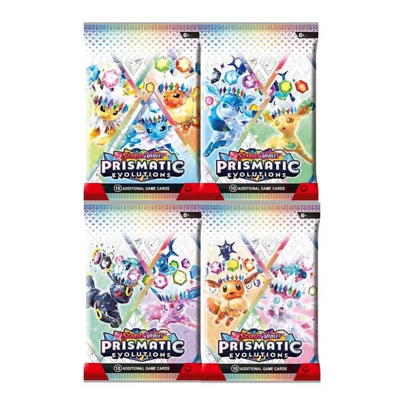 90-360 pièces de cartes Pokémon espagnoles, anglaises et françaises, Prismatic Evolutions, Surging S