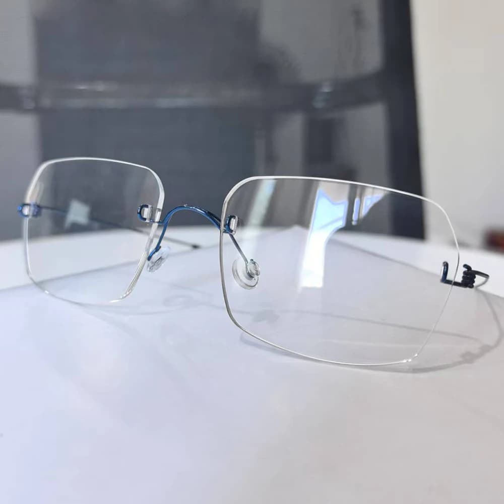 Danemark marque sans monture lunettes cadre ultraléger sans vis hommes affaires lunettes carrées fem