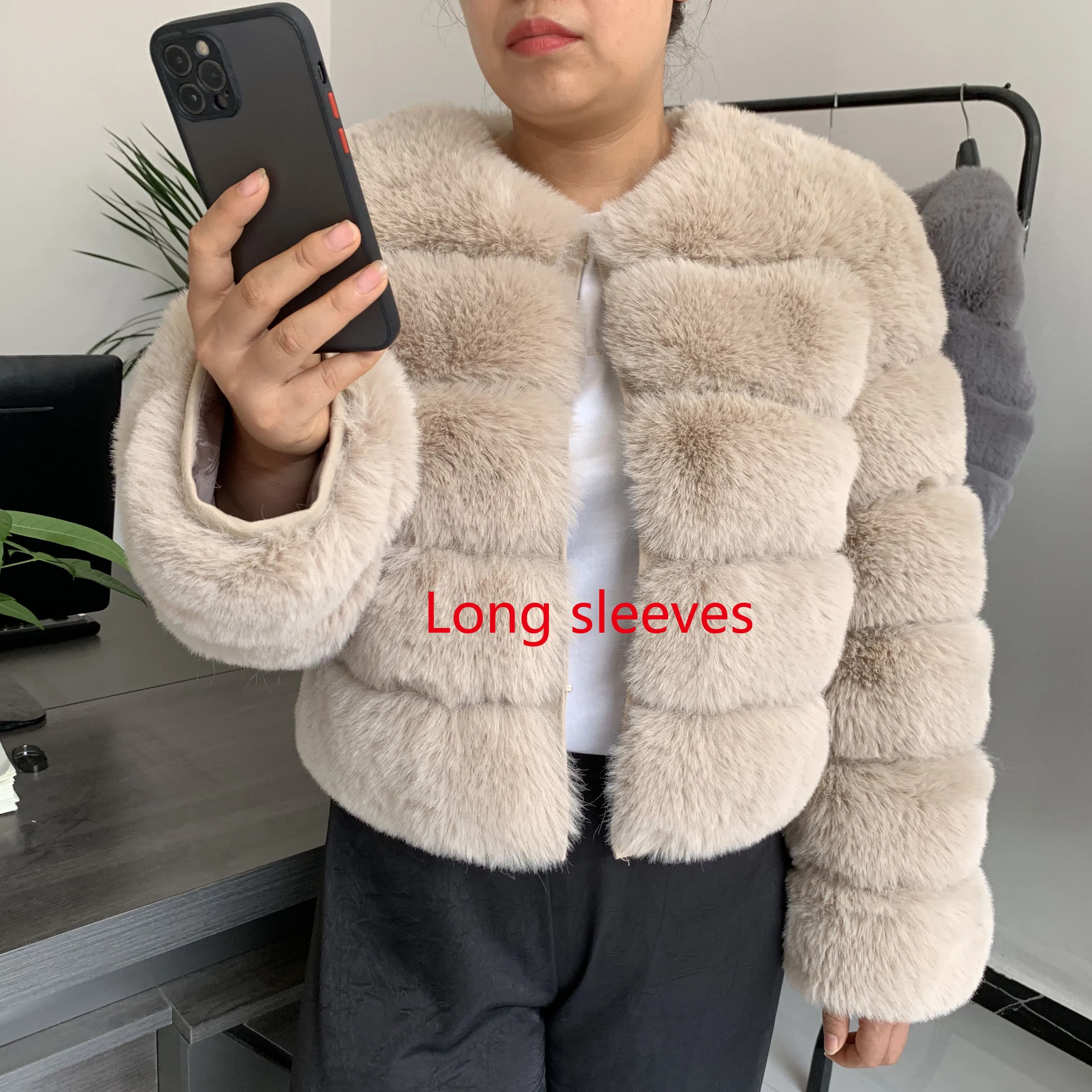 Manteau en fausse fourrure pour femme, super chaud, automne-hiver, court, fausse fourrure de renard,