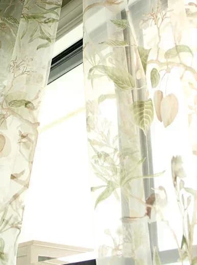 Rideaux ruraux pour salon salle à manger chambre Style campagnard américain fleur oiseau coton et li