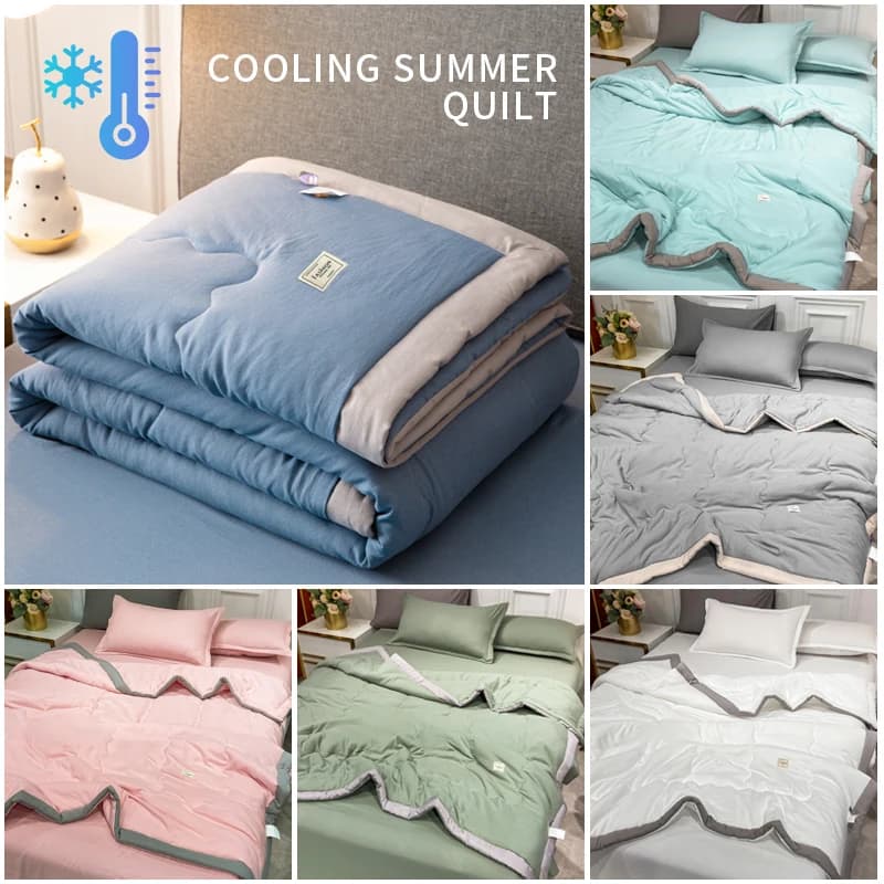 2025 nouveau japonais polyester coton matelassé été couette respectueux de la peau lavable léger sty