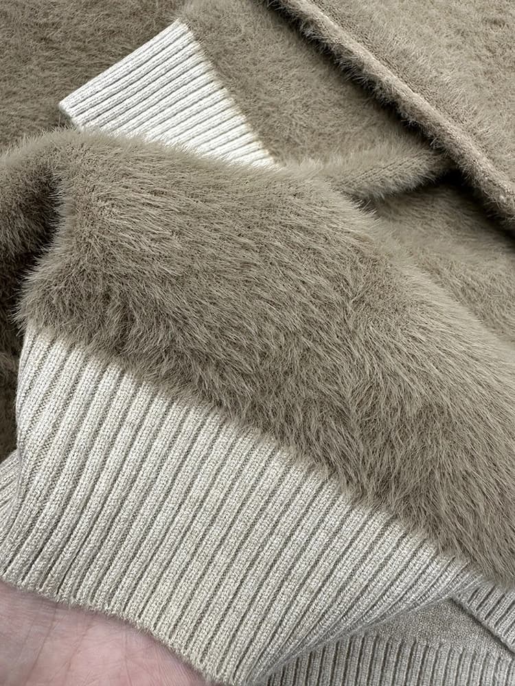 Pull épais en velours pour femme, col rond, Slim, chaud, manches longues, tricoté, décontracté, doub