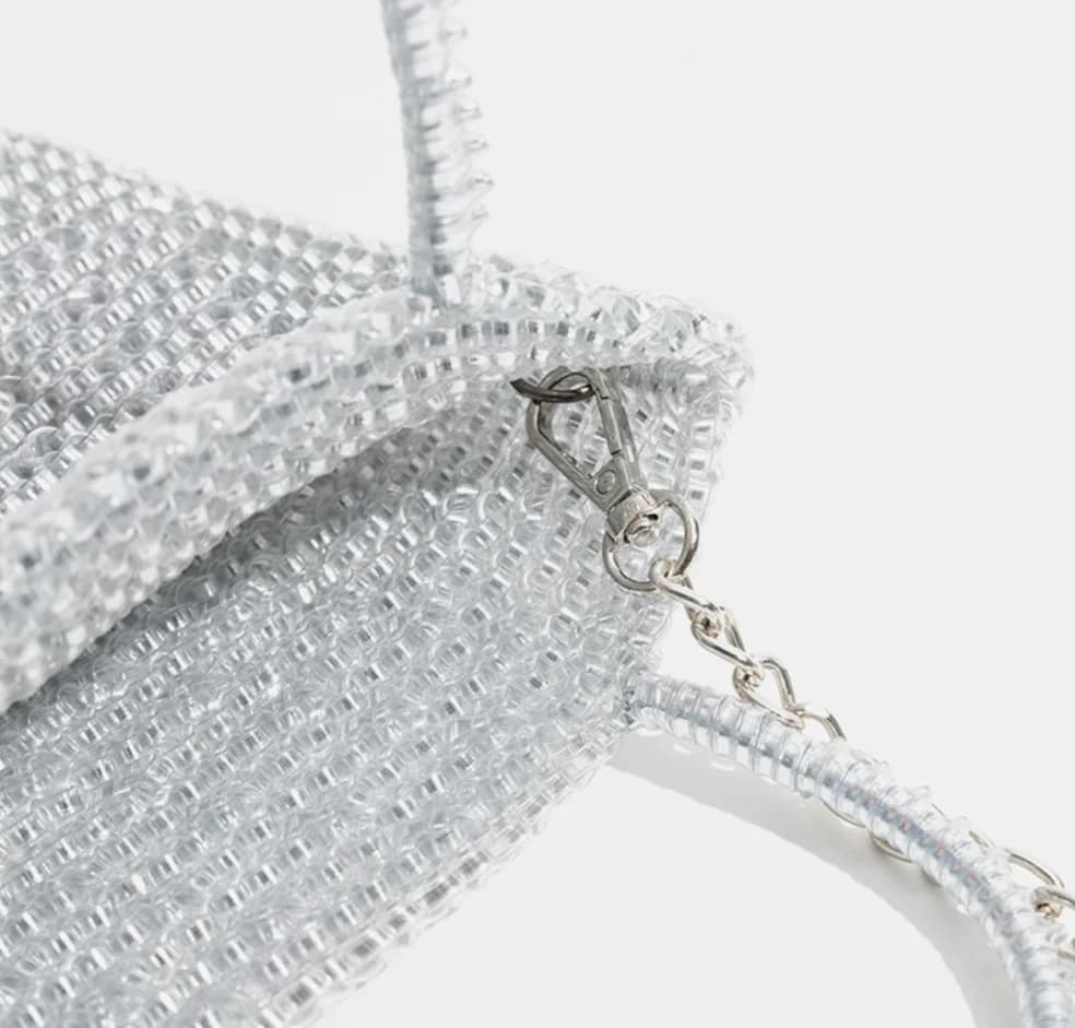 Nouveau sac en tricot à chaîne, design de niche, sac bandoulière/sac à main, petit sac carré populai