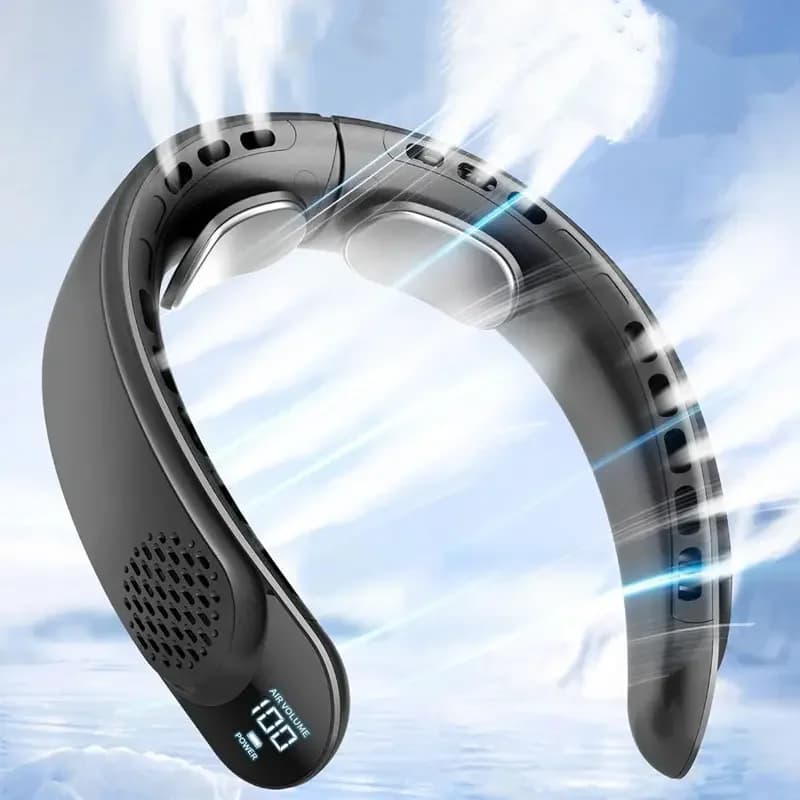 Ventilateur de Cou USB à Noyau Facades, Turbine au Design Sans Vanité, Facile à Contrôler et à Trans