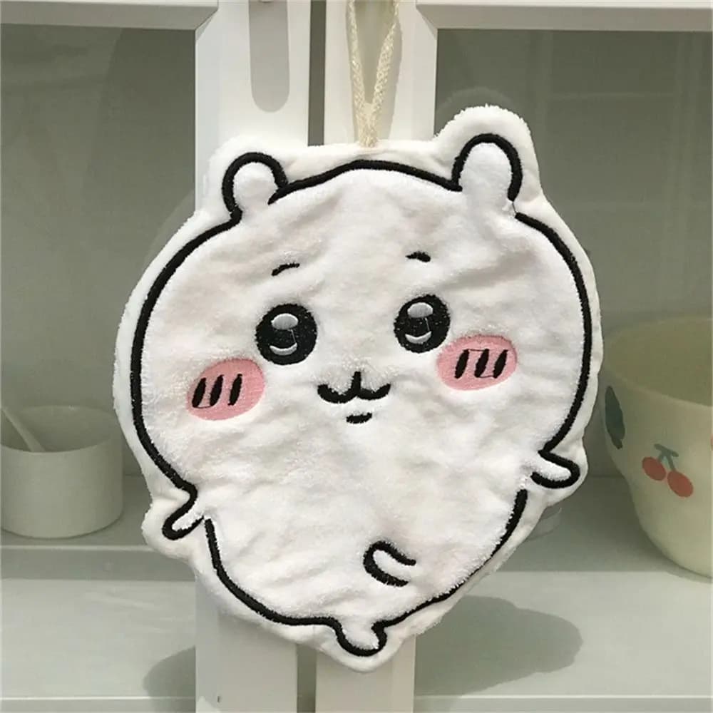Chiikawa – serviette en molleton de corail suspendue, absorbante, Usagi Hachiware, tissu de cuisine 