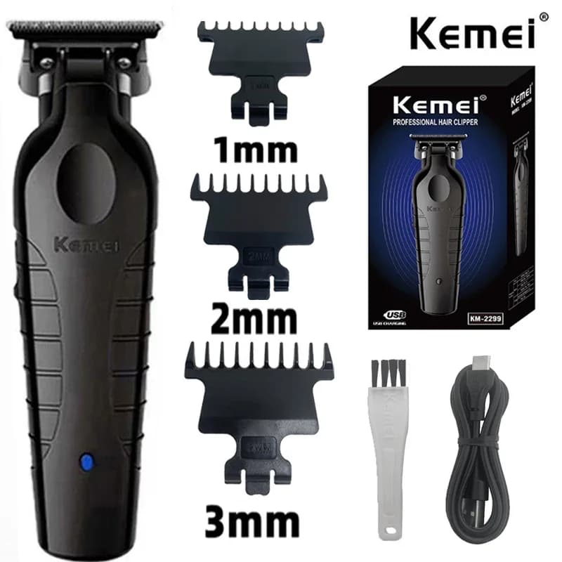 Tondeuse à cheveux professionnelle Kemei KM-2299, 1200 mAh, tondeuse à cheveux électrique rechargeab